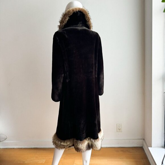 Vintage Neseal Nestles Orlon Faux Fur Real Rocoon Collar Penny Lane Coat M - Picture 5 of 9